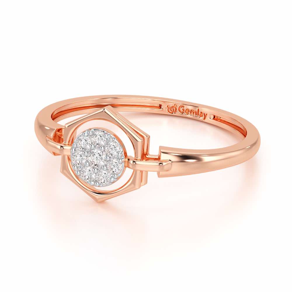 Shanya Shine Silver Ring - Rose Gold - Image 3