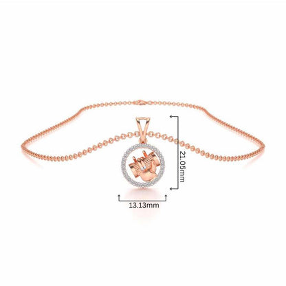 Care Silver Pendant - Rose Gold - Image 4