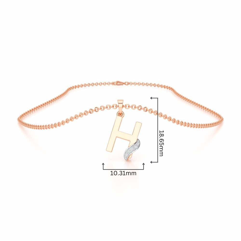 H-Spark Silver Pendant - Rose Gold - Image 4