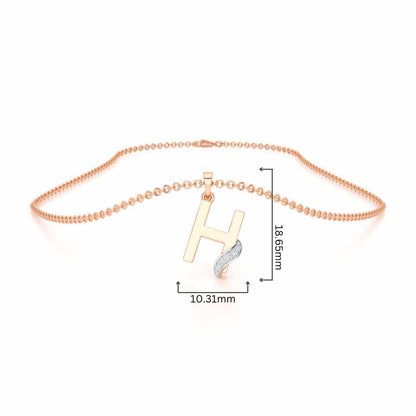 H-Spark Silver Pendant - Rose Gold - Image 4