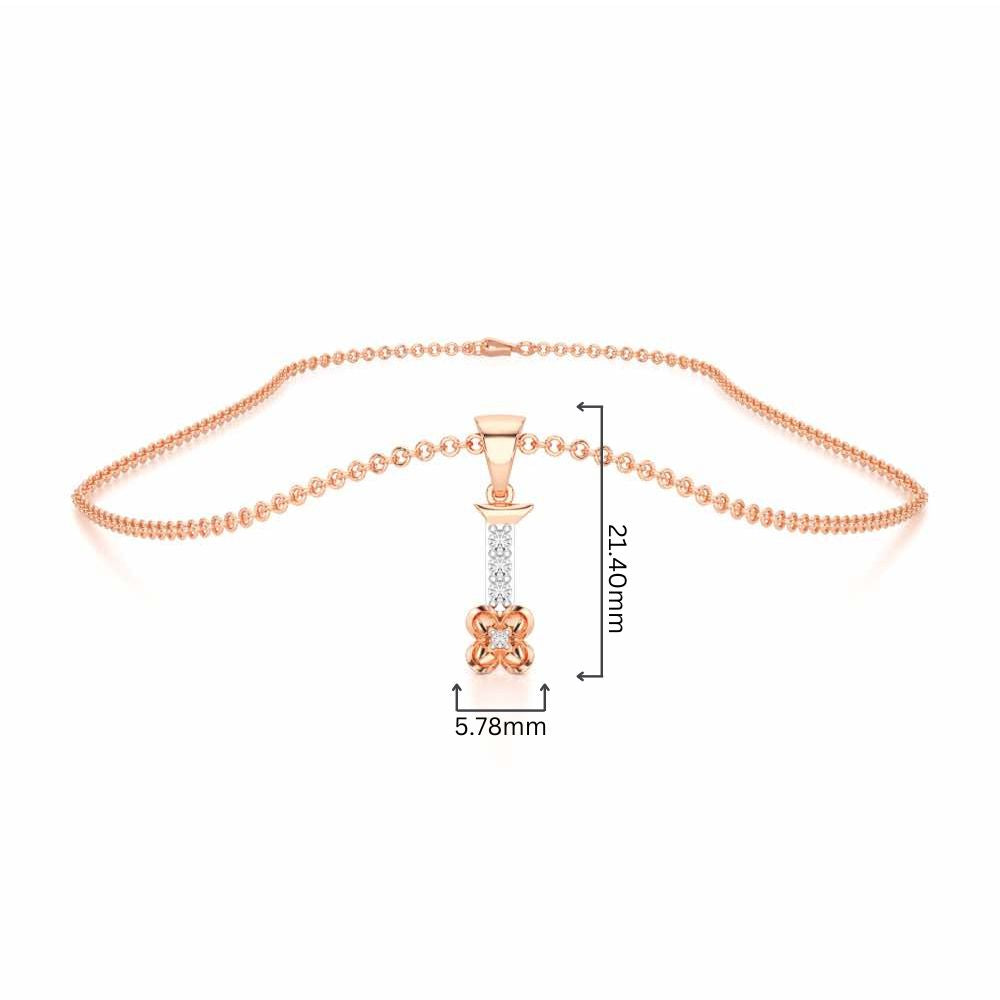 I-Glint Silver Pendant - Rose Gold - Image 4