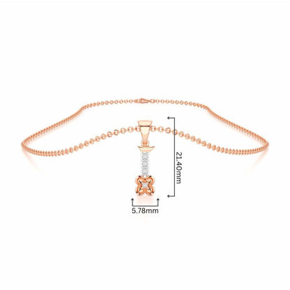 I-Glint Silver Pendant - Rose Gold - Image 4