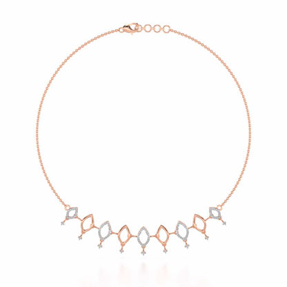 Ocean Serenity Silver Necklace - Rose Gold - Image 3