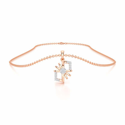 Luminous Essence Silver Pendant - Rose Gold - Image 3