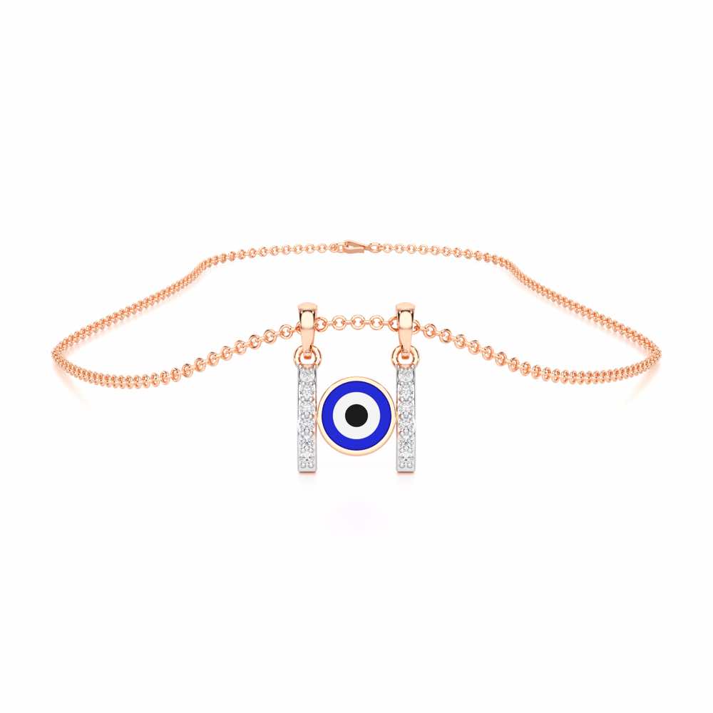 Eyes of Destiny Silver Pendant - Rose Gold - Image 3