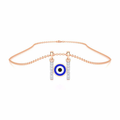 Eyes of Destiny Silver Pendant - Rose Gold - Image 3