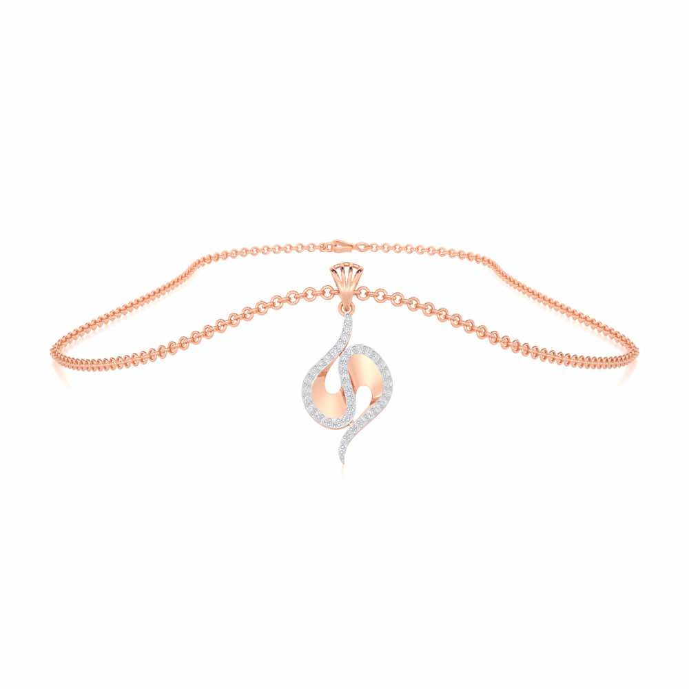 Soulful Rhythms Silver Pendant - Rose Gold - Image 3