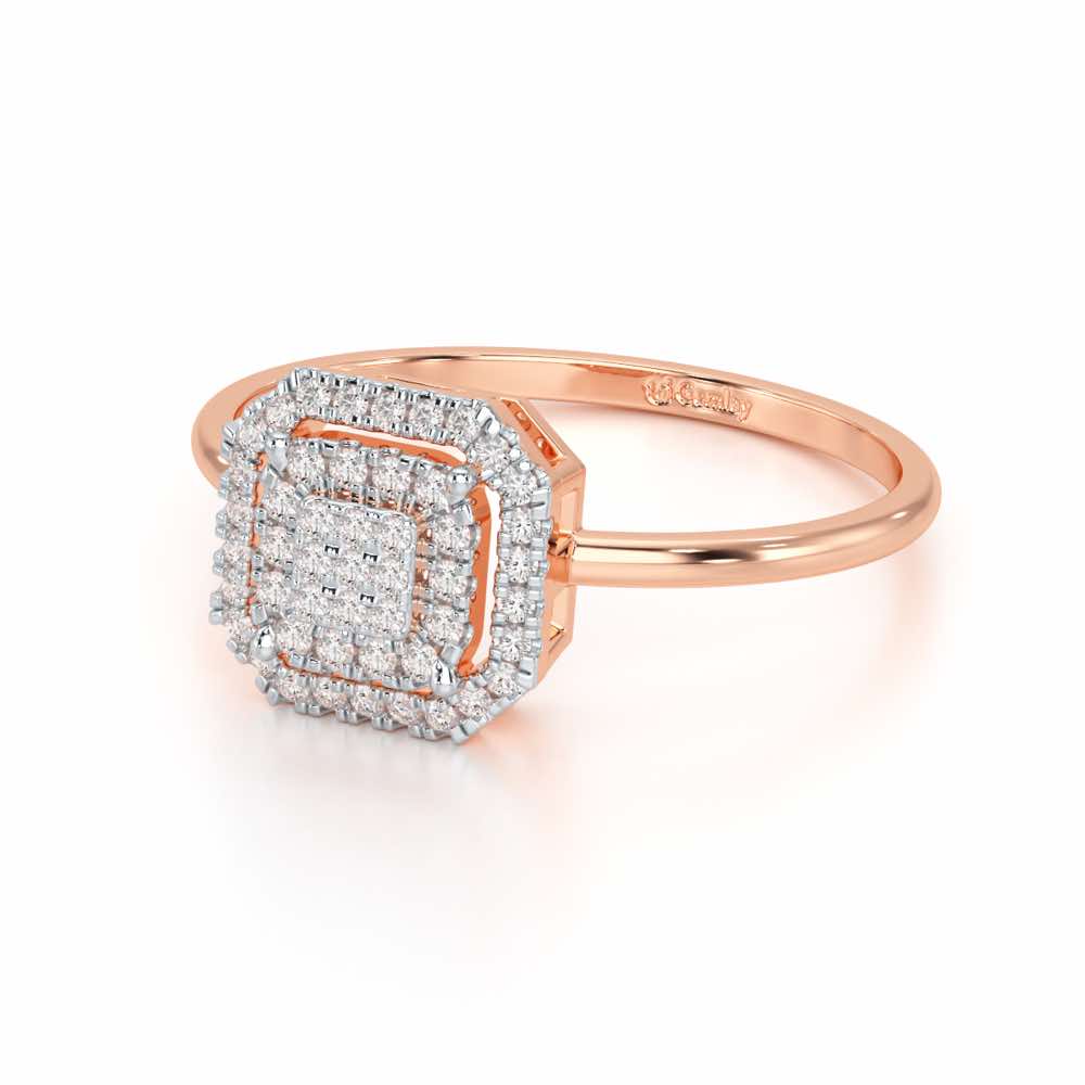 Syrina Glow Silver Ring - Rose Gold - Image 3