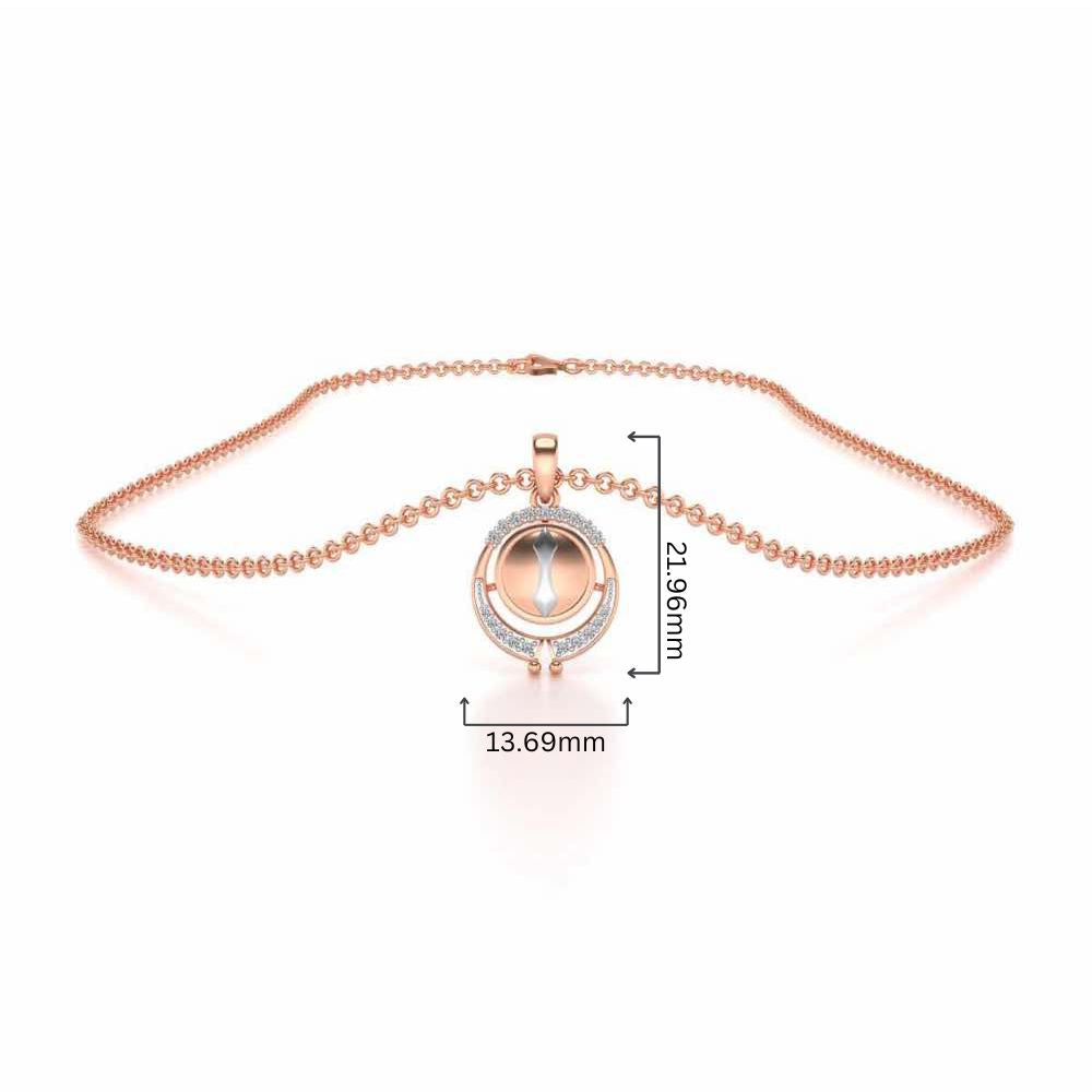 Pyxis Silver Pendant - Rose Gold - Image 4