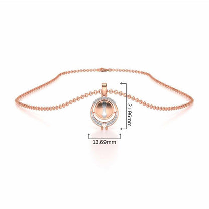 Pyxis Silver Pendant - Rose Gold - Image 4