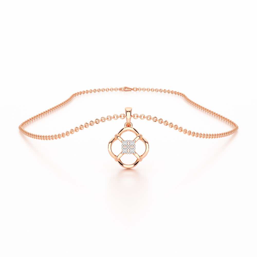 Glint of Grace Silver Pendant - Rose Gold - Image 3