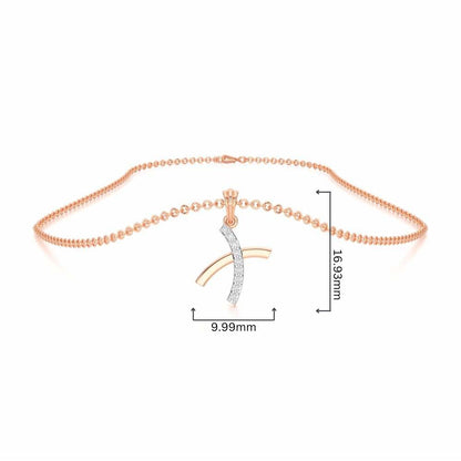 X-Luke Silver Pendant - Rose Gold - Image 4