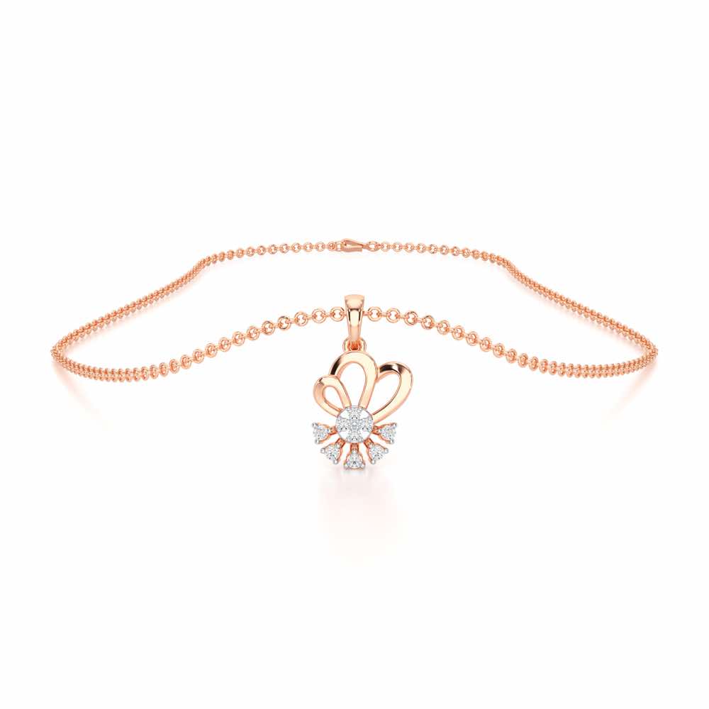Graceful Glow Silver Pendant - Rose Gold - Image 3