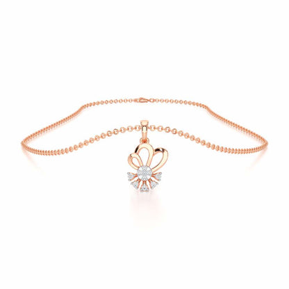 Graceful Glow Silver Pendant - Rose Gold - Image 3