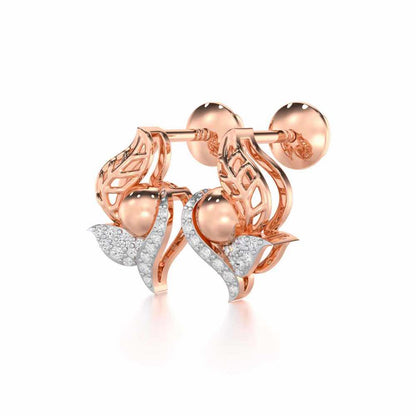 Blissful Harmonies Silver Earrings - Rose Gold - Image 3