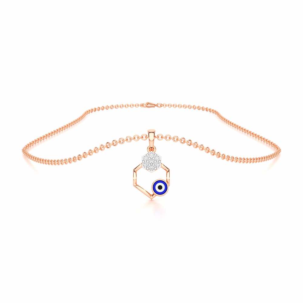 Seeing Shield Silver Pendant - Rose Gold - Image 3