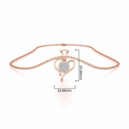 Sabik Silver Pendant - Rose Gold - Image 4