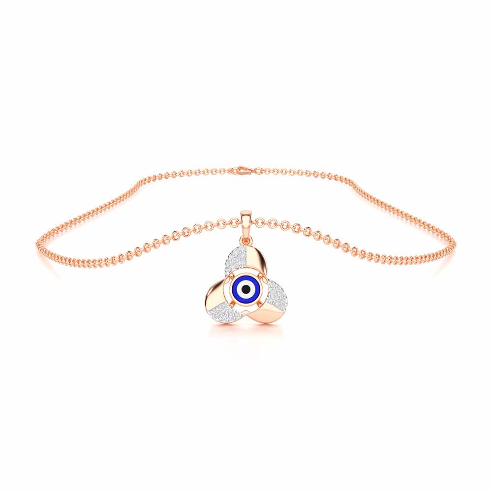 Eye of Fortitude Silver Pendant - Rose Gold - Image 3
