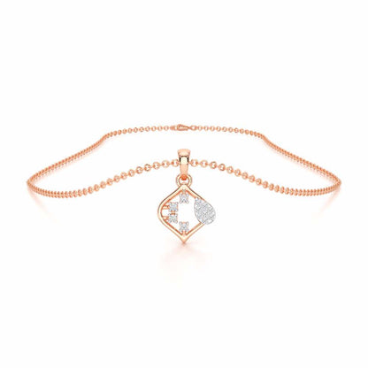 Starlit Charm Silver Pendant - Rose Gold - Image 3