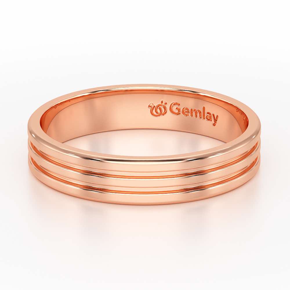 Elton Silver Band For Men - Rose Gold - Image 3