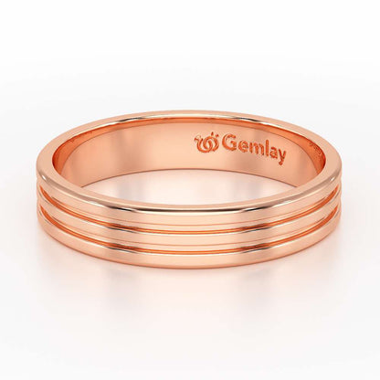 Elton Silver Band For Men - Rose Gold - Image 3