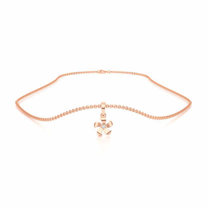 Blossom Bliss Silver Pendant - Rose Gold - Image 3