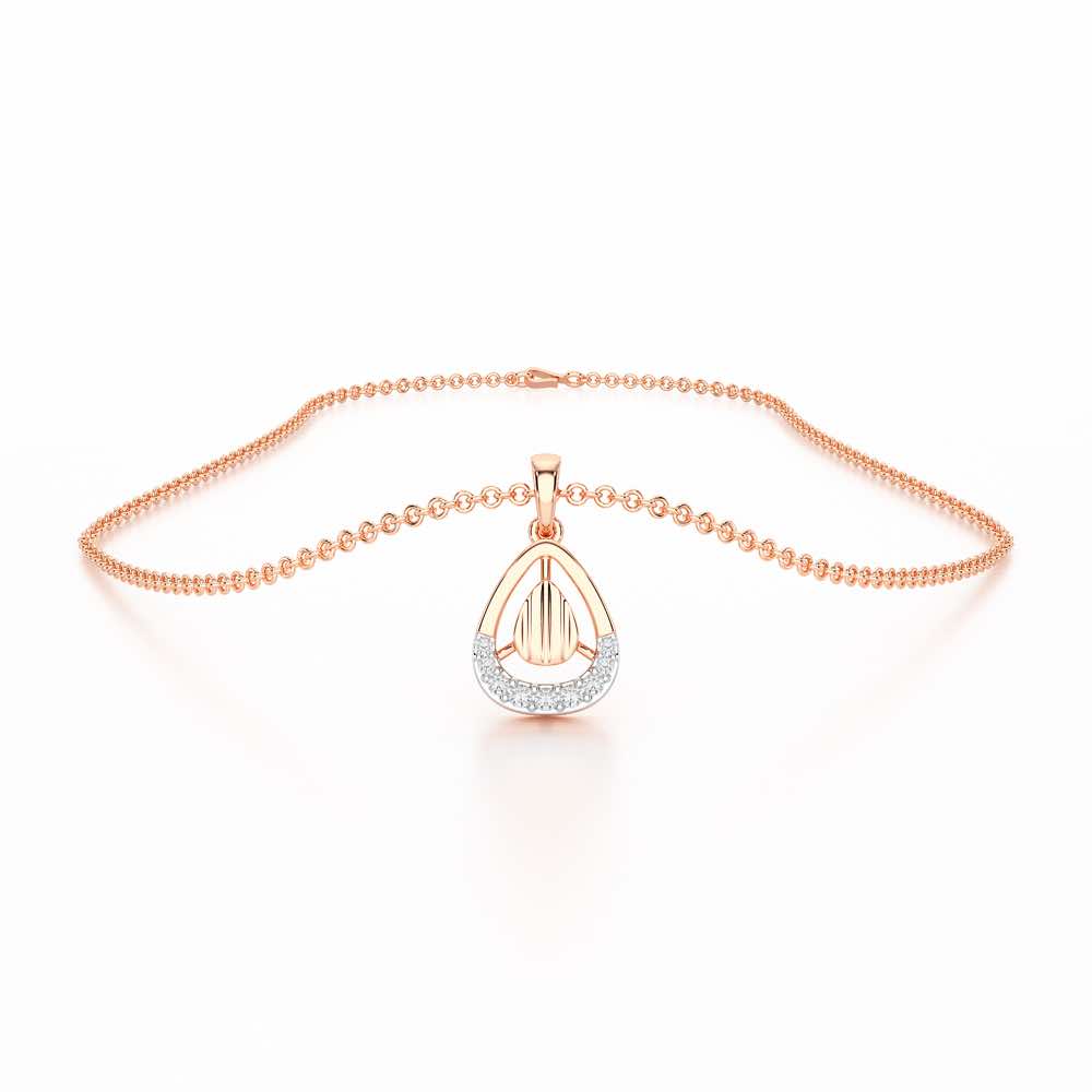 Starlight Charm Silver Pendant - Rose Gold - Image 3