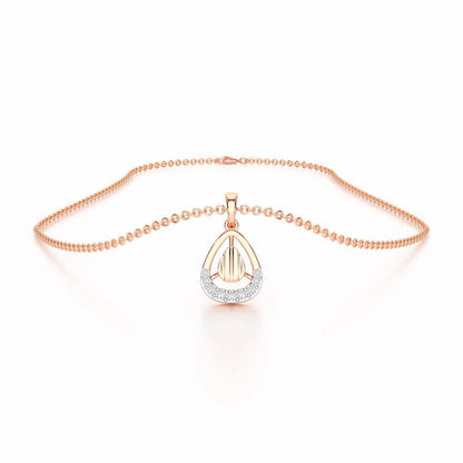 Starlight Charm Silver Pendant - Rose Gold - Image 3