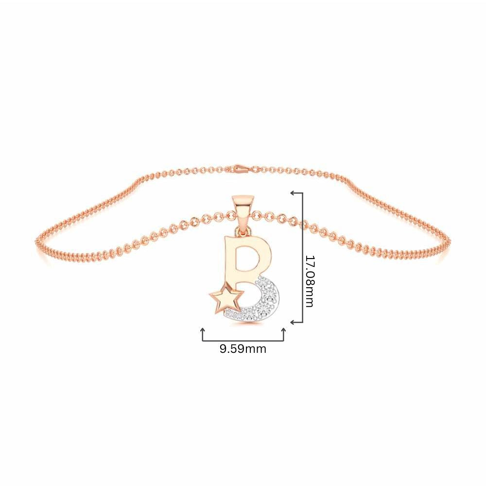 B-Glint Silver Pendant - Rose Gold - Image 4