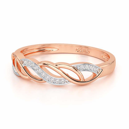 Wave World Silver Ring - Rose Gold - Image 3