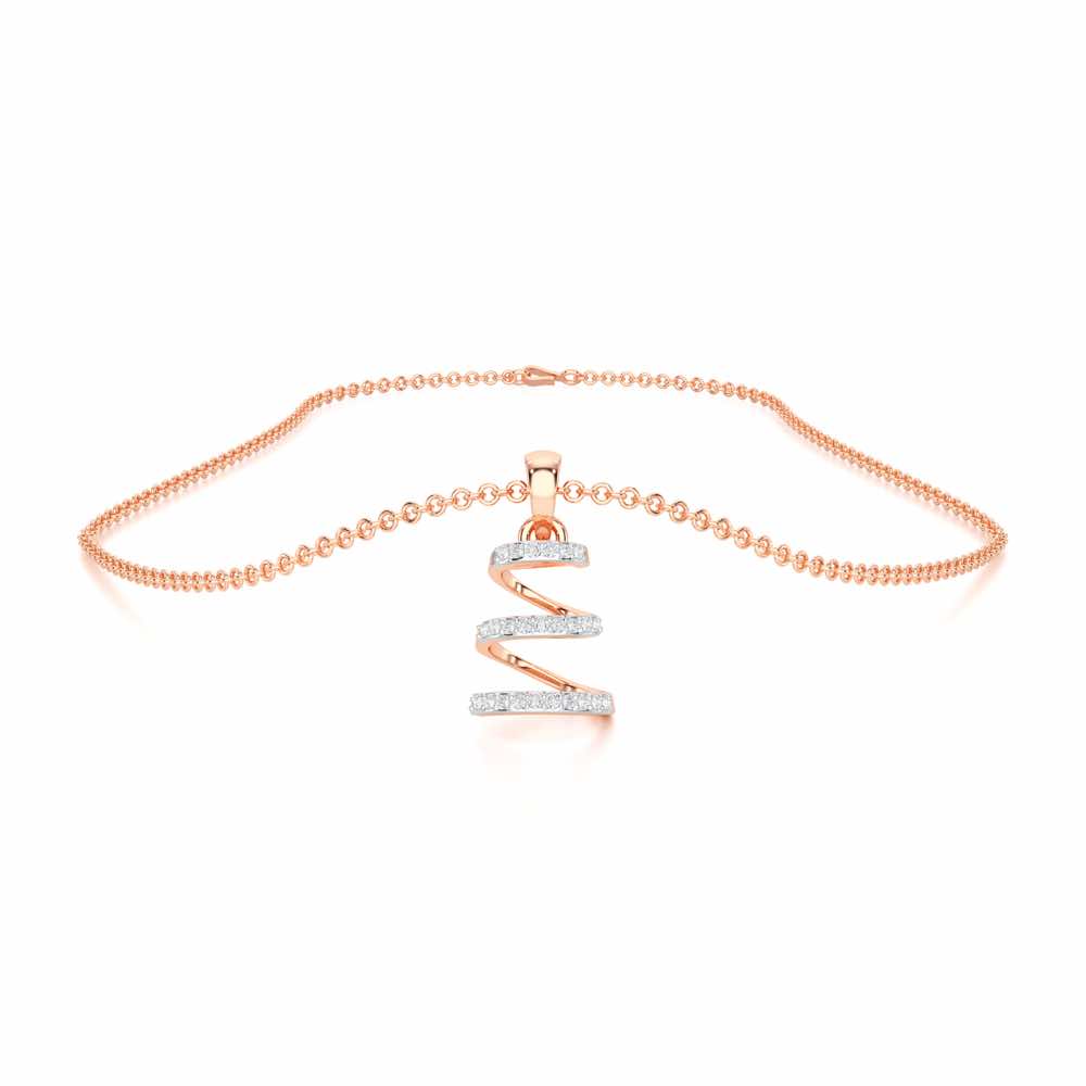Twinkle Tranquility Silver Pendant - Rose Gold - Image 3