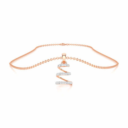 Twinkle Tranquility Silver Pendant - Rose Gold - Image 3
