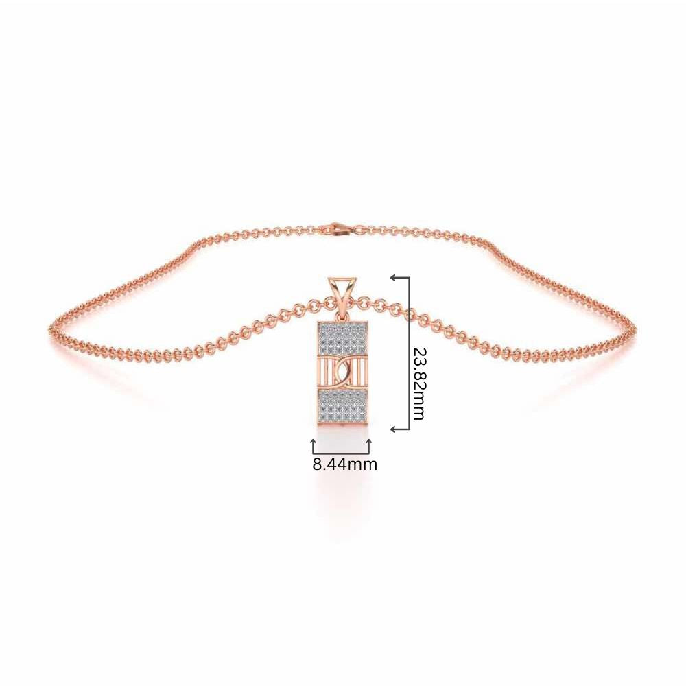 Hanka Silver Pendant - Rose Gold - Image 4