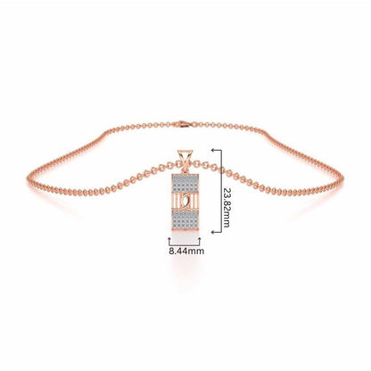 Hanka Silver Pendant - Rose Gold - Image 4
