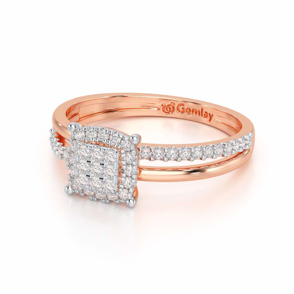 Dawn of Glow Silver Ring - Rose Gold - Image 3