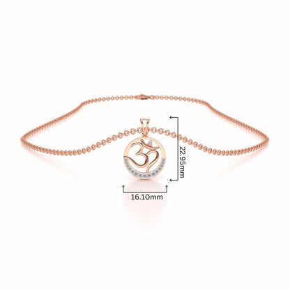 Eternal God Silver Pendant - Rose Gold - Image 4