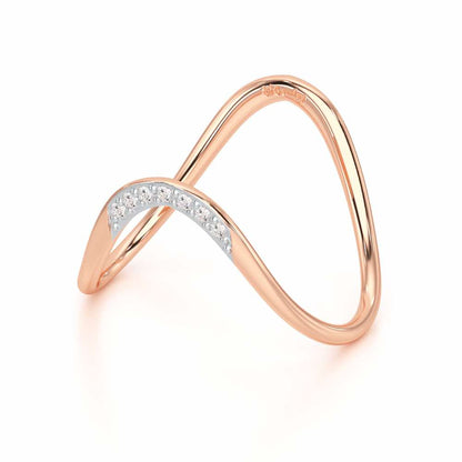 Magic Wave Silver Ring - Rose Gold - Image 3