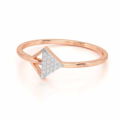 Glowing Gem Silver Ring - Rose Gold - Image 3