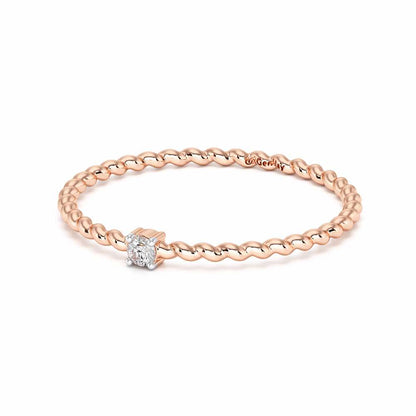 Glow Muse Women Silver Ring - Rose Gold - Image 3