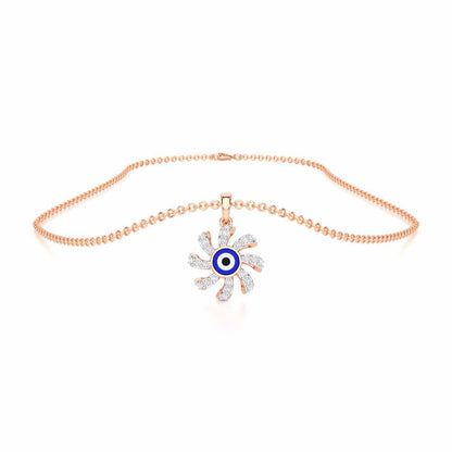 Enchanted Eye Silver Pendant - Rose Gold - Image 3