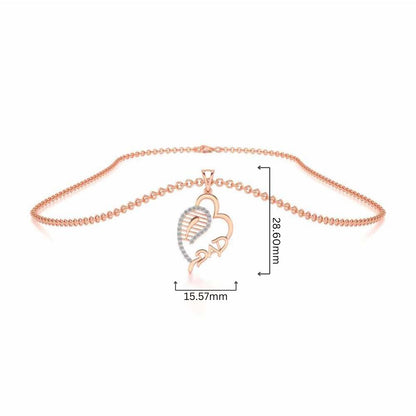 Dad's World Silver Pendant - Rose Gold - Image 4