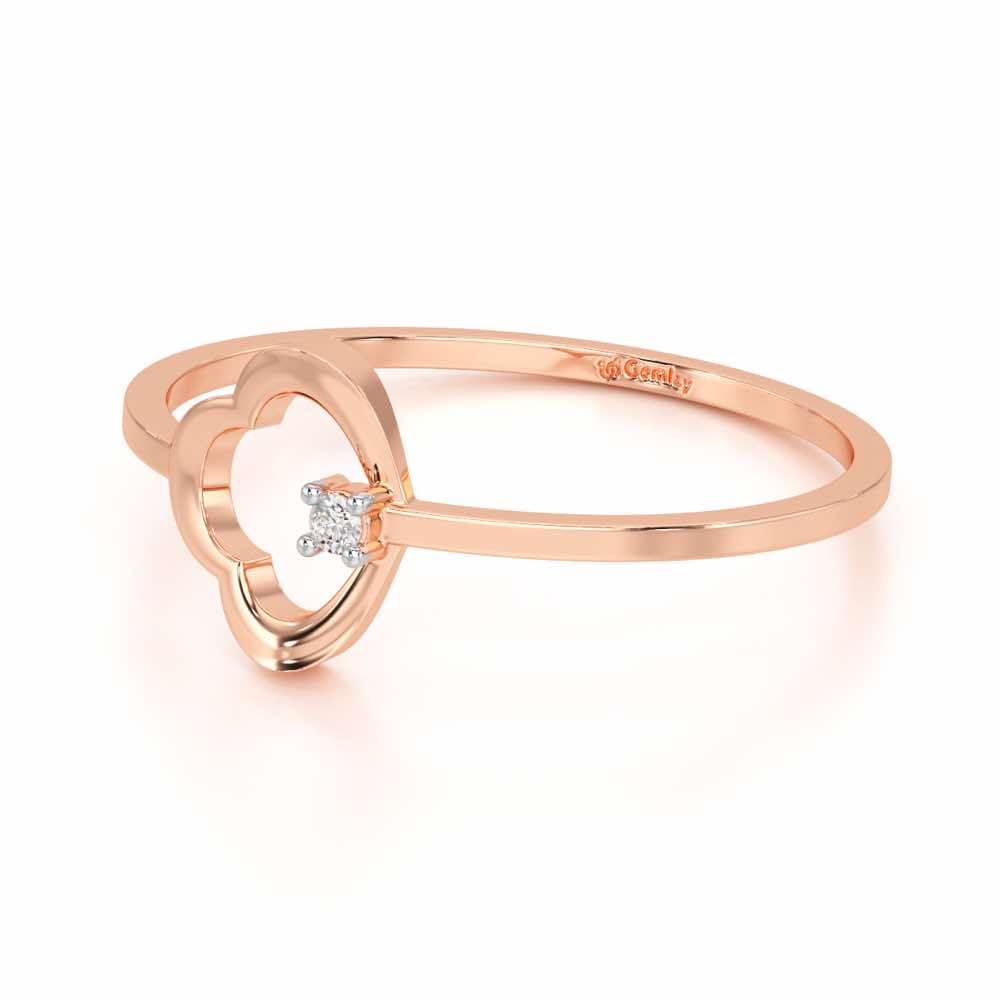 Clouding Silver Ring - Rose Gold - Image 3