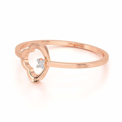 Clouding Silver Ring - Rose Gold - Image 3