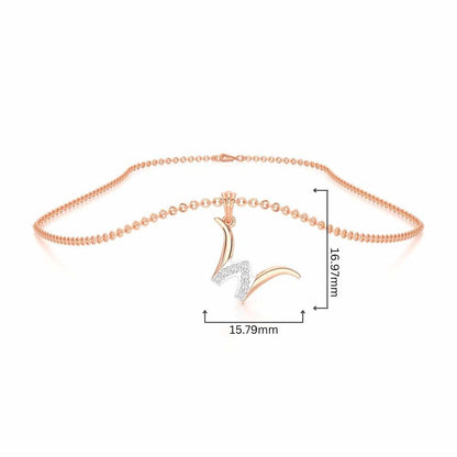 W-Luke Silver Pendant - Rose Gold - Image 4