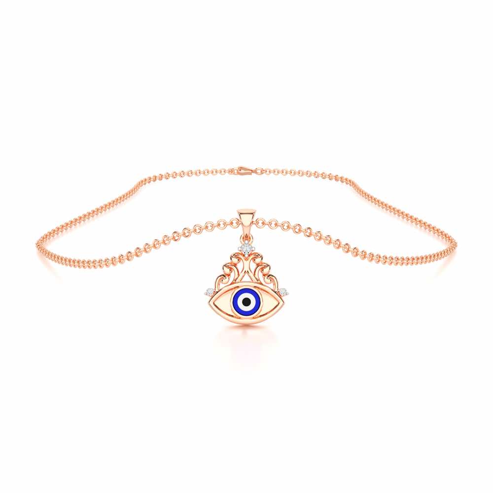Serenity Shield Silver Pendant - Rose Gold - Image 3