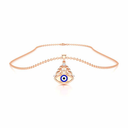 Serenity Shield Silver Pendant - Rose Gold - Image 3