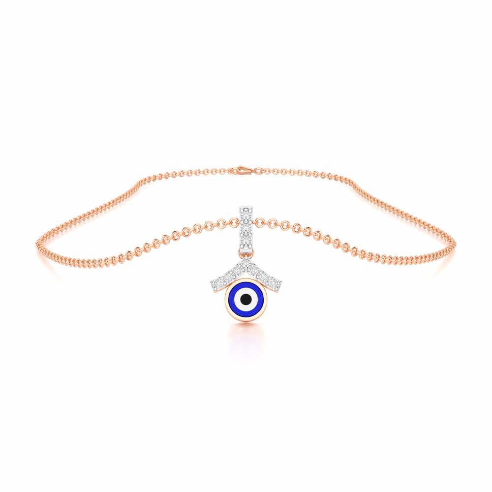 Eternal Shield Silver Pendant - Rose Gold - Image 3