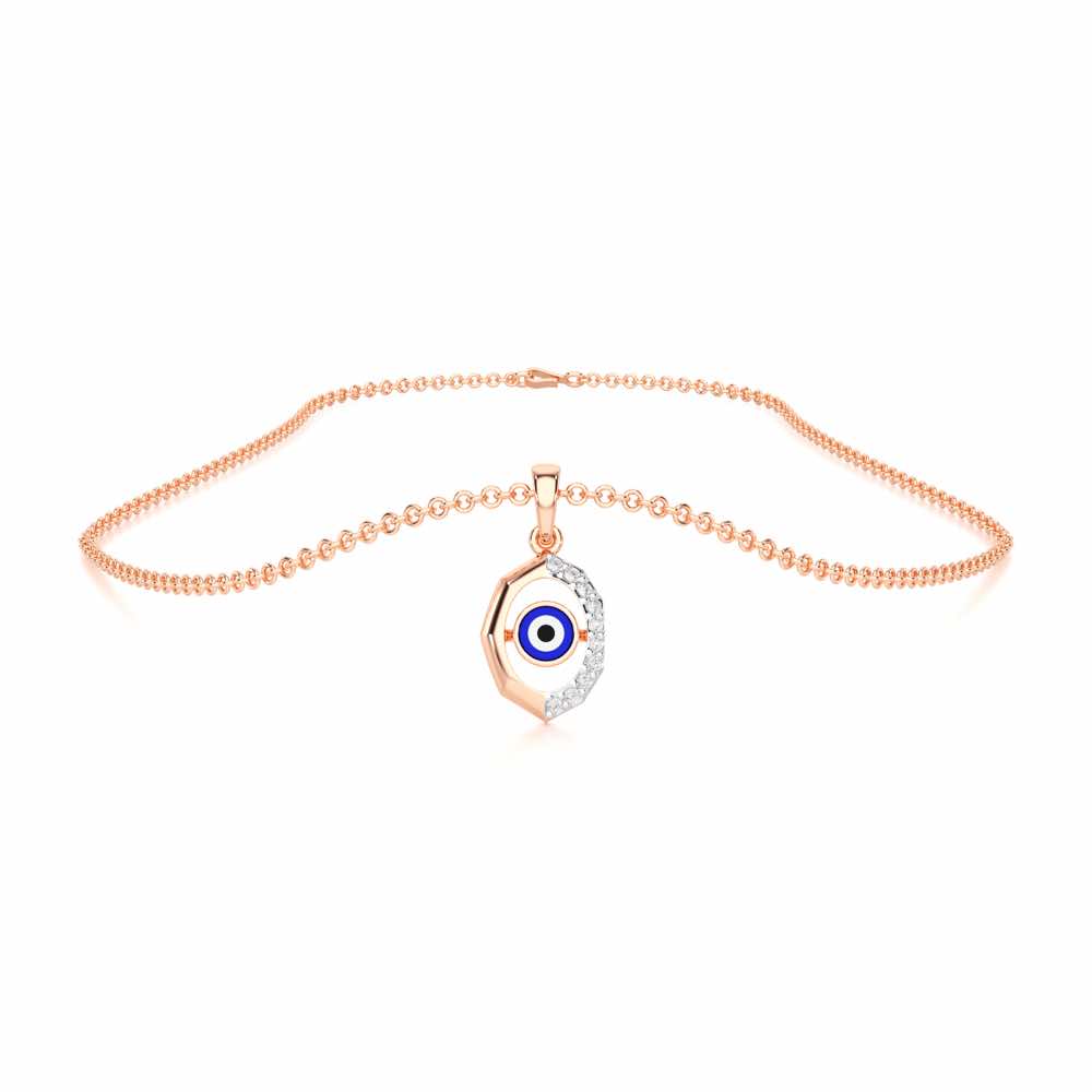 Mystic Guardian Silver Pendant - Rose Gold - Image 3