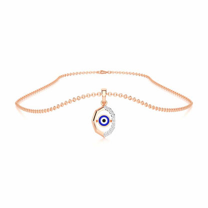 Mystic Guardian Silver Pendant - Rose Gold - Image 3