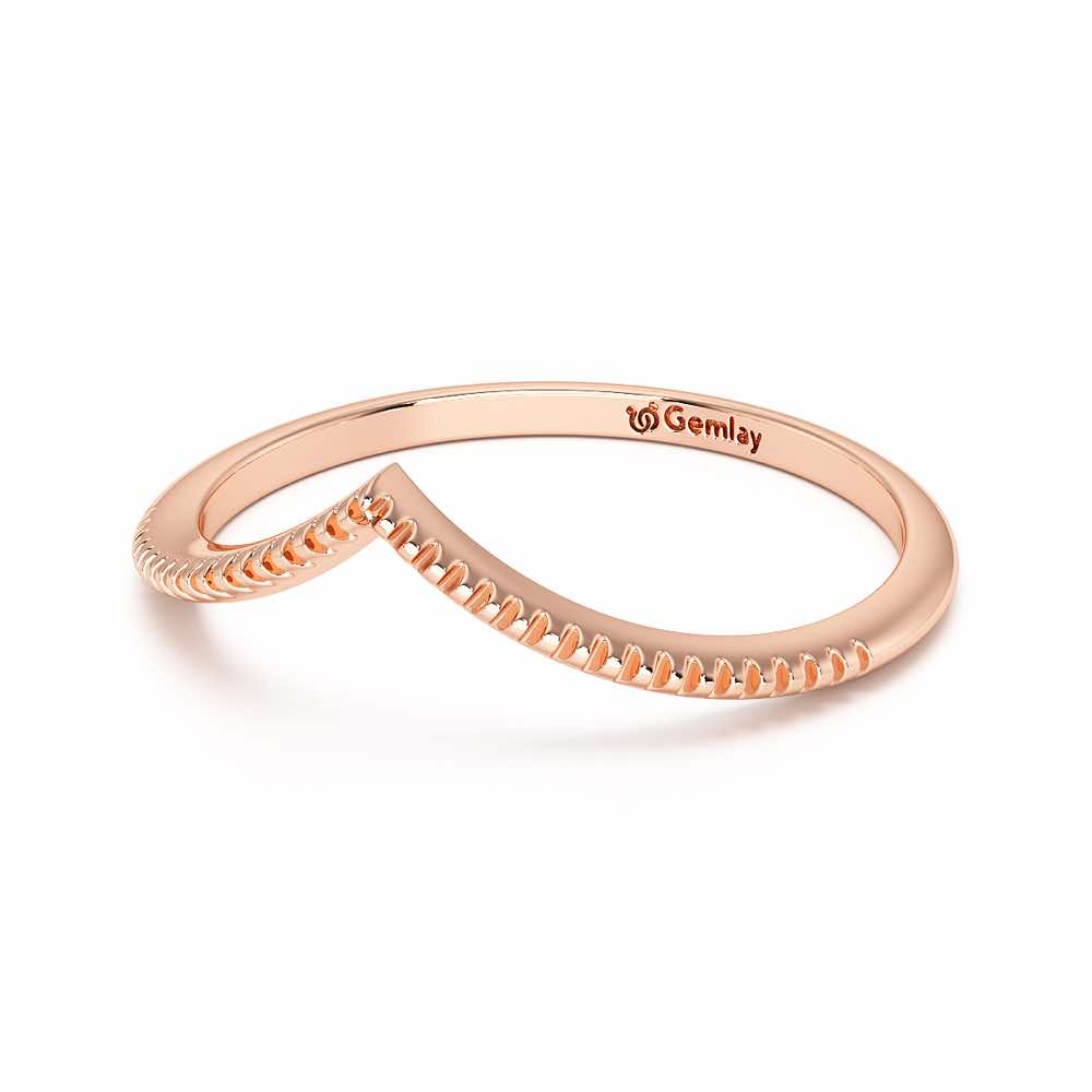 Glena Apex Silver Ring - Rose Gold - Image 3
